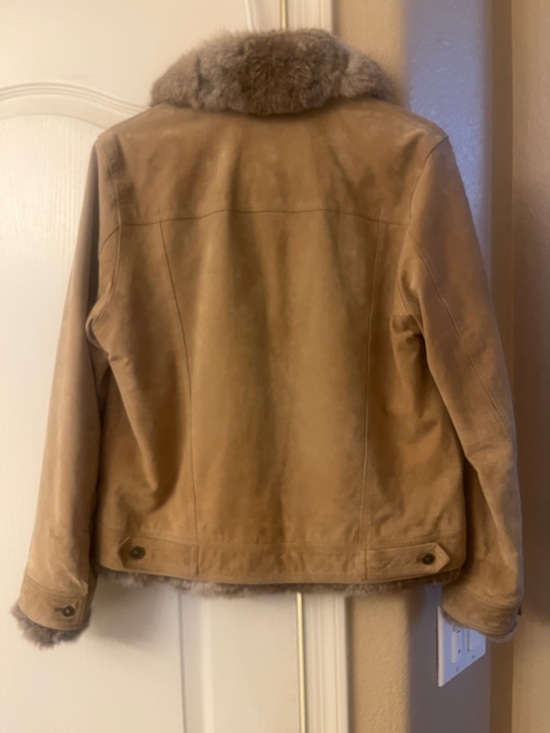 Wilsons Leather Suede Shearling Jacket - Brown - Picture 5 of 5